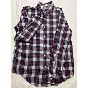 Preppy Abercrombie & Fitch Men's Long Sleeve Plaid Button Down Shirt Red Sz S